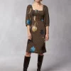 Clothing Rouje | Ludmilla Dress Herbier Marron