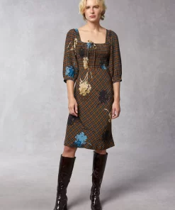 Clothing Rouje | Ludmilla Dress Herbier Marron