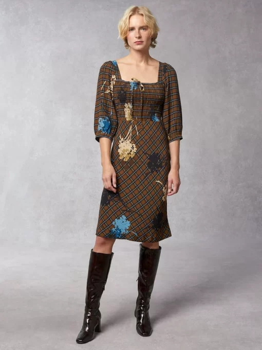 Clothing Rouje | Ludmilla Dress Herbier Marron