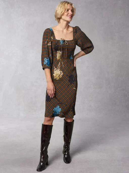 Clothing Rouje | Ludmilla Dress Herbier Marron