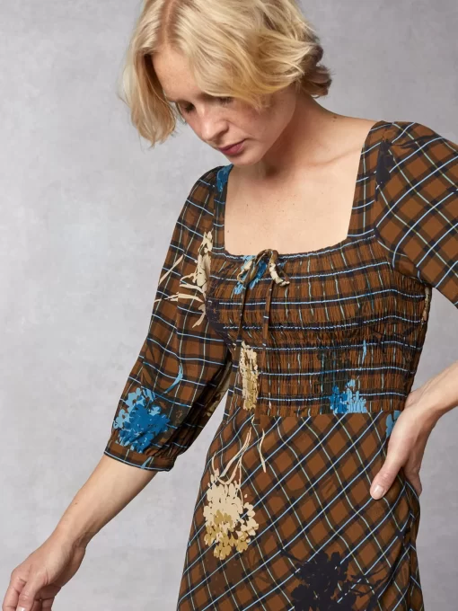 Clothing Rouje | Ludmilla Dress Herbier Marron