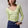 Clothing Rouje | Maeve Cardigan Uni Vert