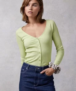 Clothing Rouje | Maeve Cardigan Uni Vert