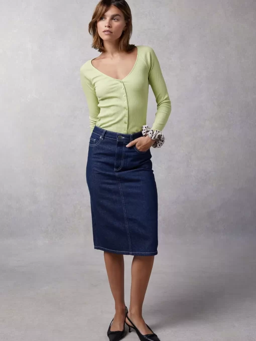 Clothing Rouje | Maeve Cardigan Uni Vert