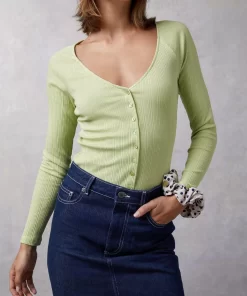 Clothing Rouje | Maeve Cardigan Uni Vert