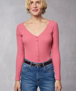 Clothing Rouje | Maeve T-Shirt Uni Rose