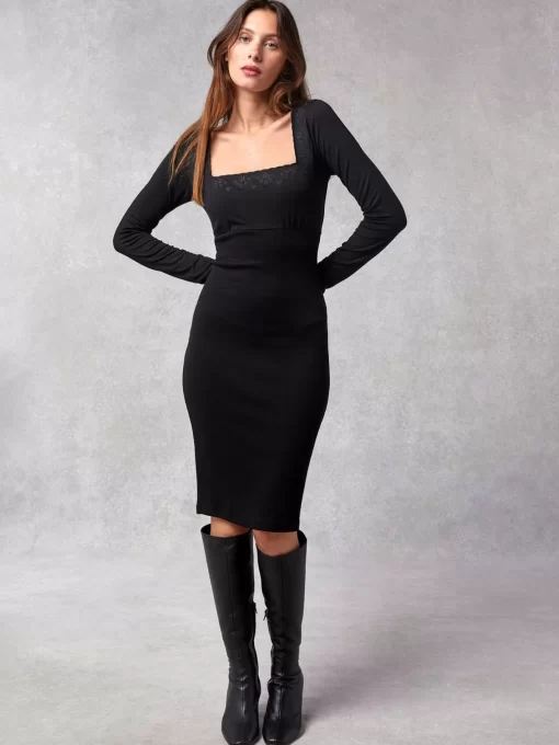 Clothing Rouje | Magnolia Dress Uni Noir