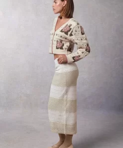 Clothing Rouje | Maria Skirt Mixed Ecru