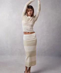 Clothing Rouje | Maria Skirt Mixed Ecru