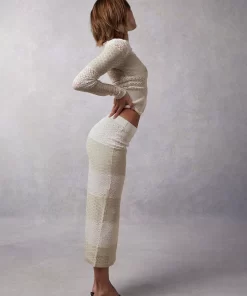 Clothing Rouje | Maria Skirt Mixed Ecru