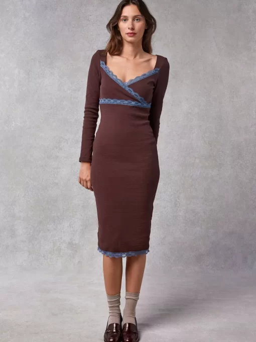 Clothing Rouje | Morgane Dress Uni Prune