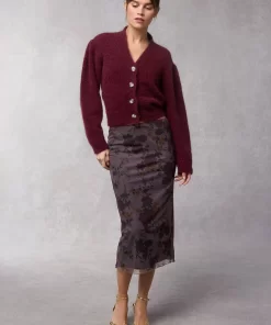 Clothing Rouje | Naella Skirt Anemone Bordeaux
