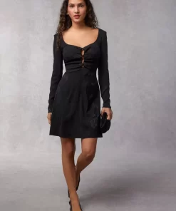 Clothing Rouje | Nancia Dress Black Jacquard