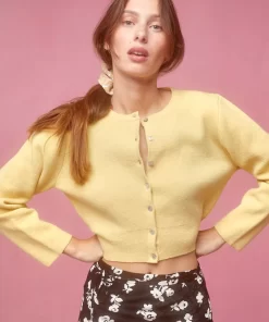 Clothing Rouje | Nathalie Cardigan Uni Jaune
