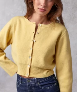 Clothing Rouje | Nathalie Cardigan Uni Jaune