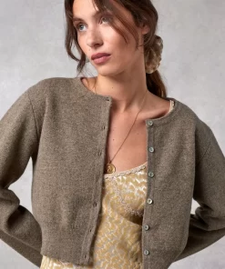 Clothing Rouje | Nathalie Cardigan Uni Taupe