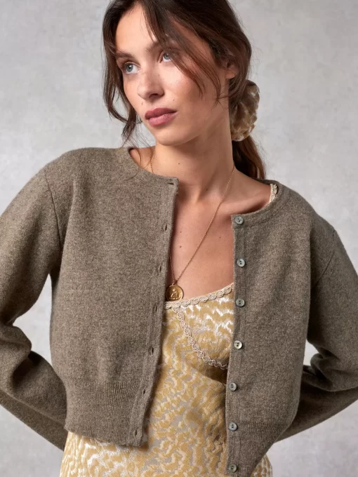 Clothing Rouje | Nathalie Cardigan Uni Taupe