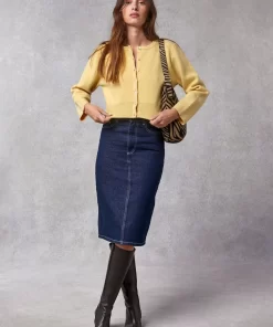 Clothing Rouje | Nathalie Cardigan Uni Jaune