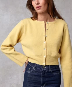 Clothing Rouje | Nathalie Cardigan Uni Jaune