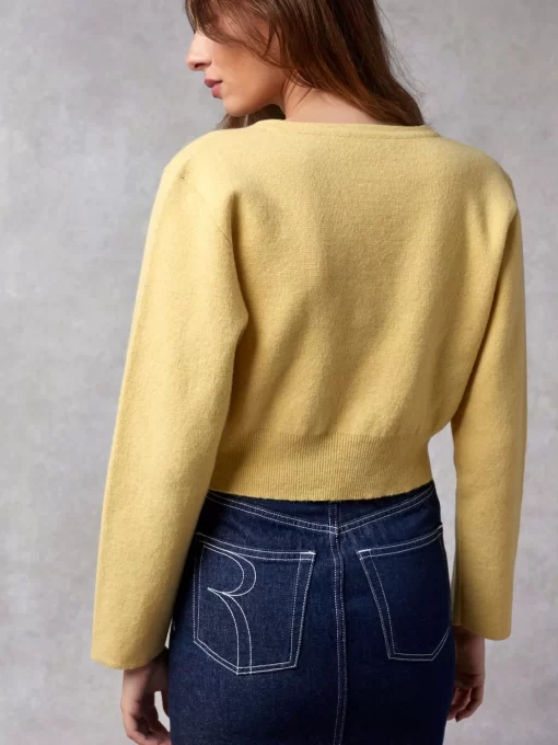 Clothing Rouje | Nathalie Cardigan Uni Jaune