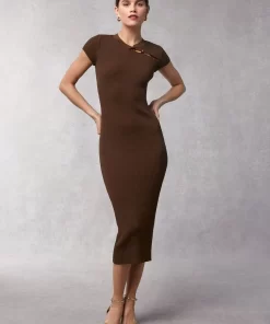 Clothing Rouje | Nino Dress Uni Marron