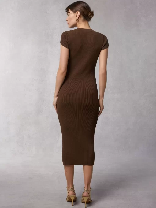 Clothing Rouje | Nino Dress Uni Marron