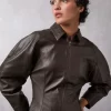 Clothing Rouje | Owen Jacket Cuir Chocolat