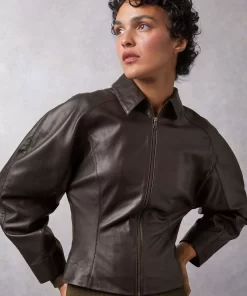 Clothing Rouje | Owen Jacket Cuir Chocolat