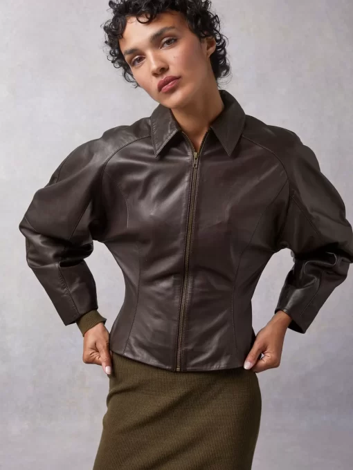 Clothing Rouje | Owen Jacket Cuir Chocolat