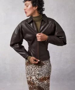 Clothing Rouje | Owen Jacket Cuir Chocolat