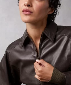 Clothing Rouje | Owen Jacket Cuir Chocolat