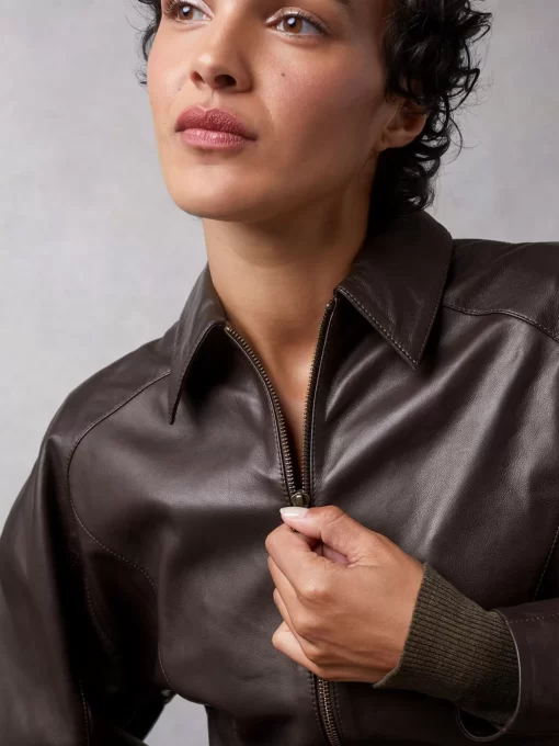 Clothing Rouje | Owen Jacket Cuir Chocolat