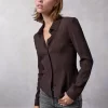 Clothing Rouje | Palmyra Shirt Uni Chocolat