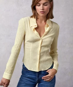 Clothing Rouje | Palmyra Shirt Uni Jaune