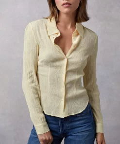 Clothing Rouje | Palmyra Shirt Uni Jaune