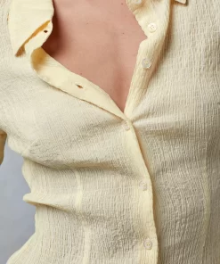Clothing Rouje | Palmyra Shirt Uni Jaune