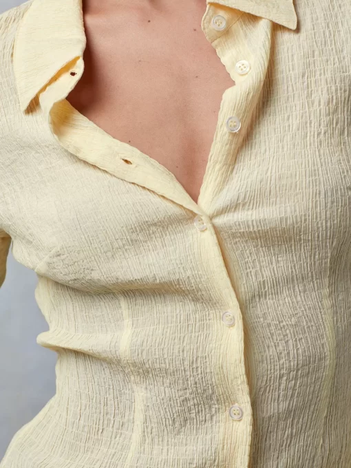 Clothing Rouje | Palmyra Shirt Uni Jaune
