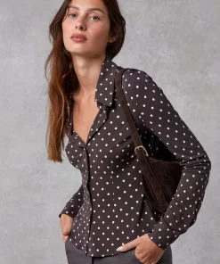 Clothing Rouje | Palmyra Shirt Upcycled Pois Prune