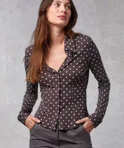 Clothing Rouje | Palmyra Shirt Upcycled Pois Prune
