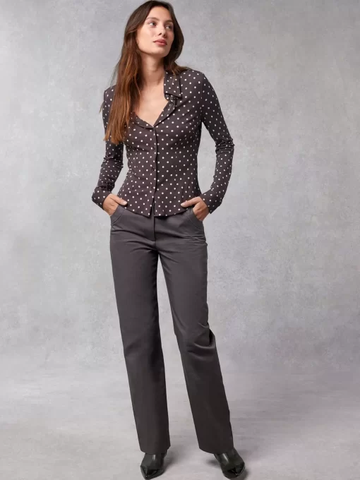 Clothing Rouje | Palmyra Shirt Upcycled Pois Prune