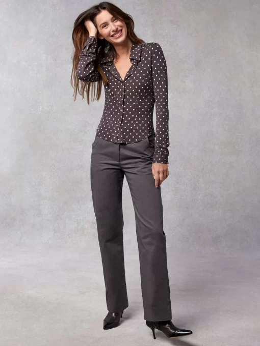 Clothing Rouje | Palmyra Shirt Upcycled Pois Prune