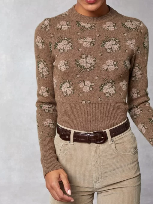 Clothing Rouje | Paula Sweater Fleurs Rose