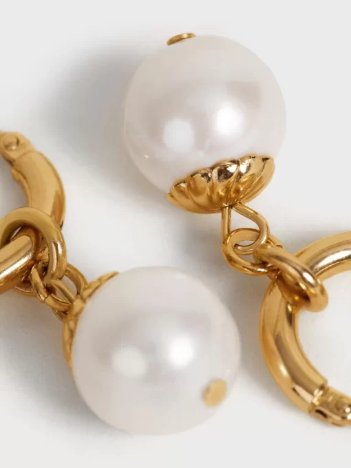 Accessories Rouje | Perla Earrings Dore Vieilli