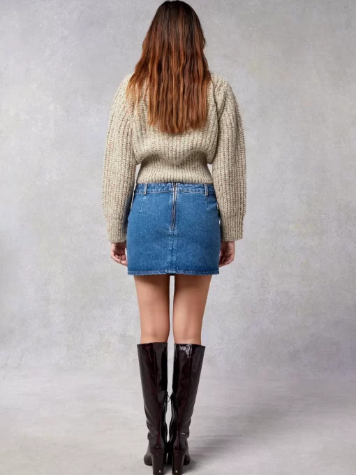 Clothing Rouje | Polly Skirt Indigo Double Stone