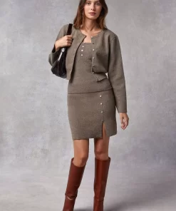 Clothing Rouje | Romain Skirt Uni Taupe