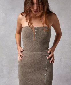 Clothing Rouje | Romain Skirt Uni Taupe