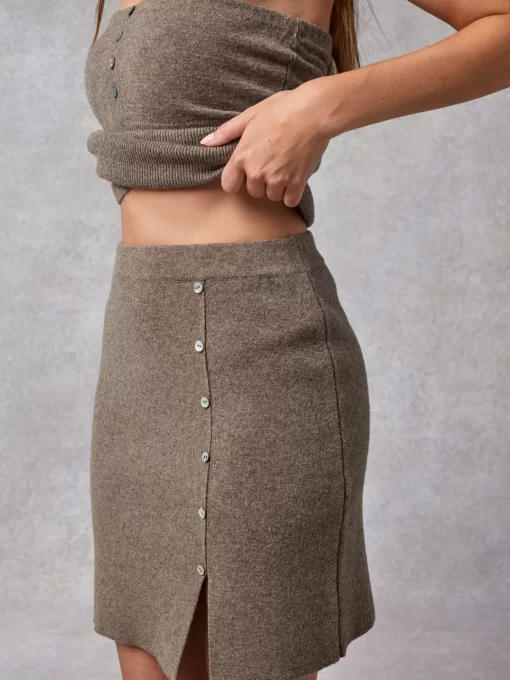 Clothing Rouje | Romain Skirt Uni Taupe