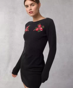 Clothing Rouje | Samia Dress Brode Noir