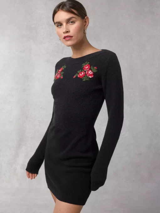 Clothing Rouje | Samia Dress Brode Noir