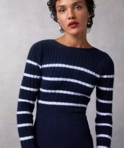 Clothing Rouje | Samia Dress Raye Marine